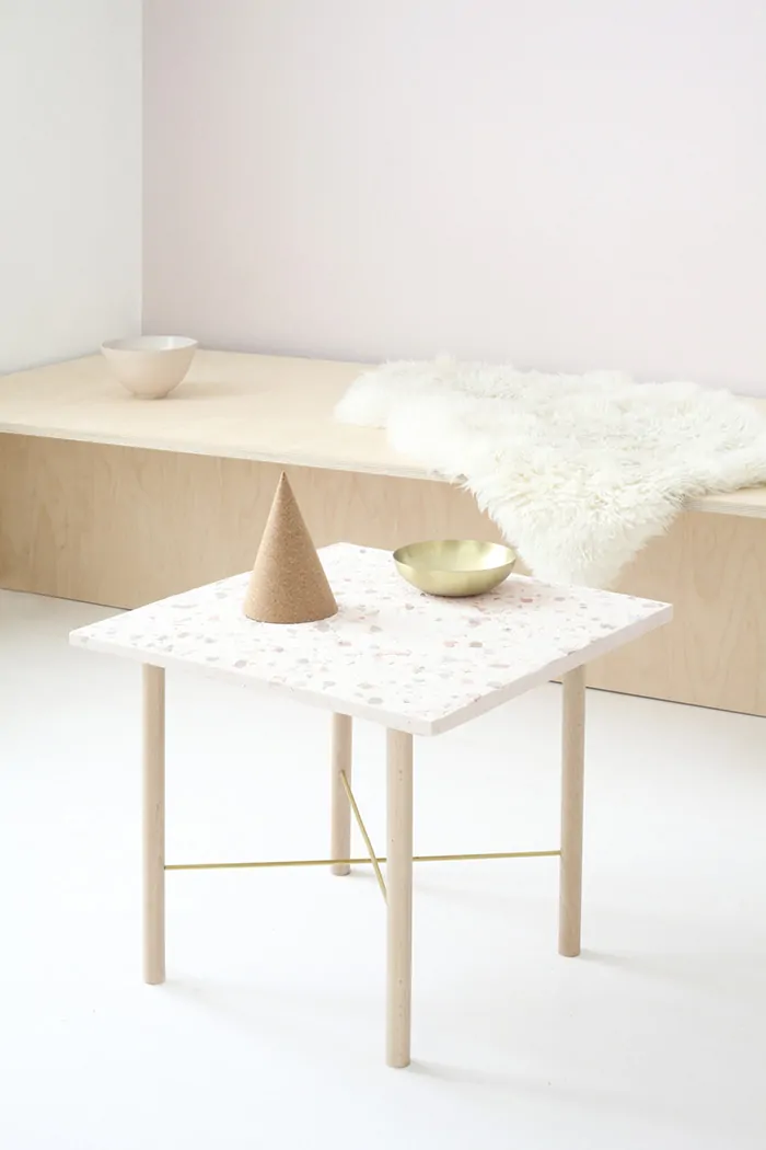 diy terrazzo side table