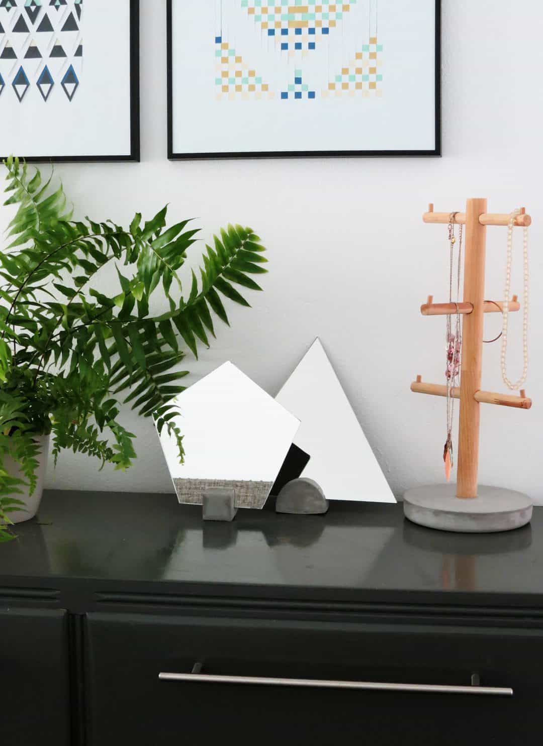 How to make a geometric vanity mirror