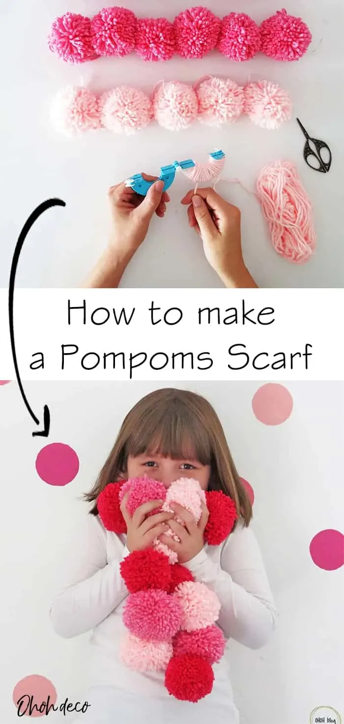 How to make a pompom scarf