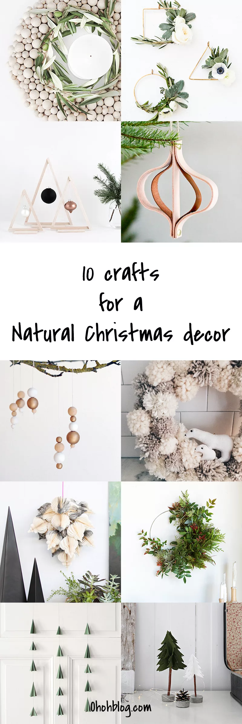 10 crafts for a Beautiful & Natural Christmas decor