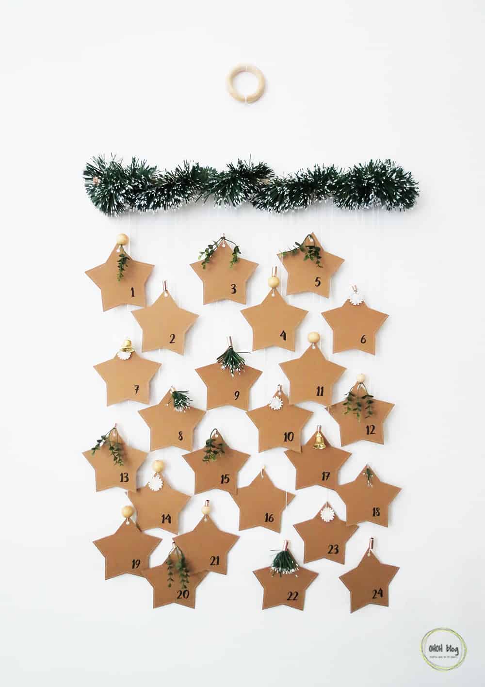 DIY Paper Star Advent Calendar