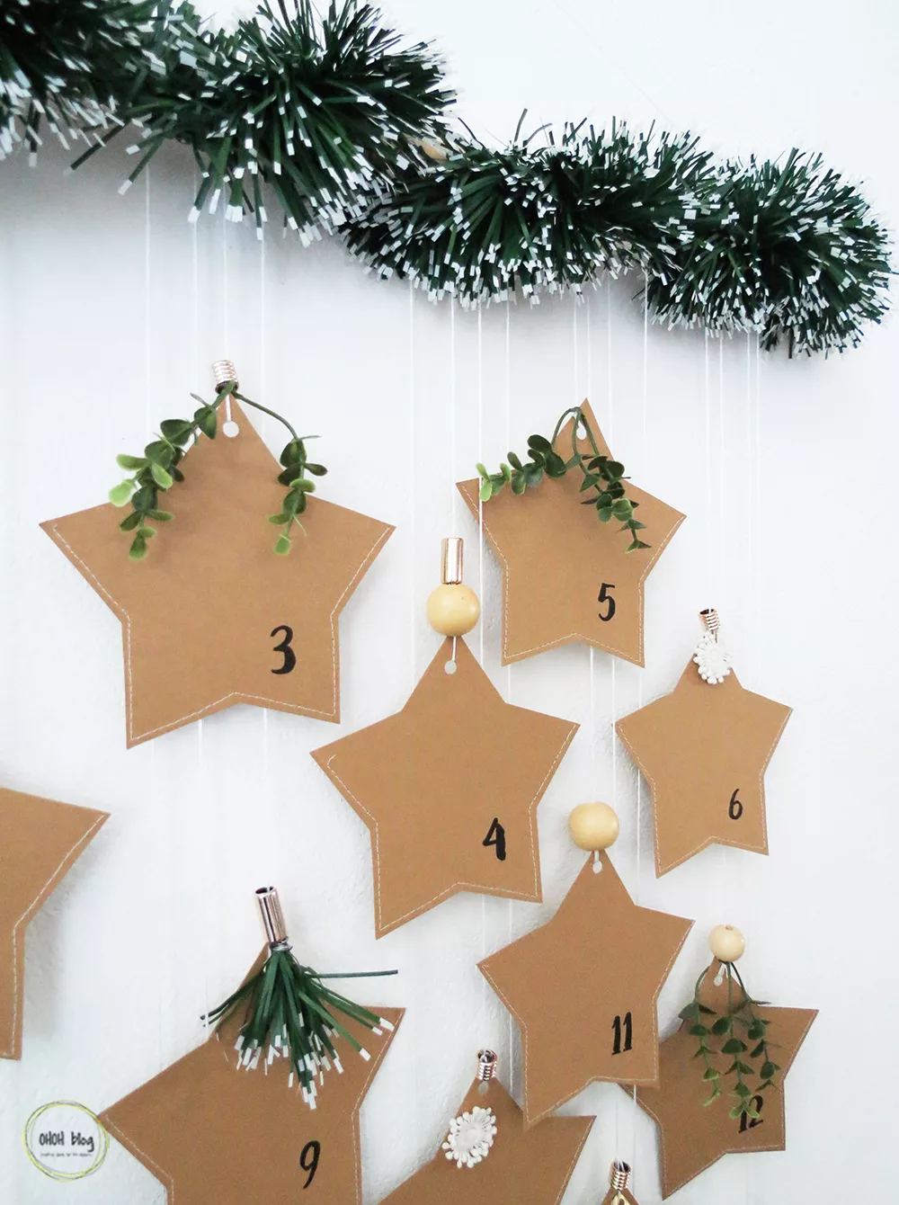 DIY Paper Star Advent Calendar