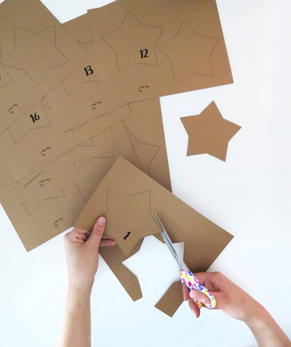 DIY Paper Star Advent Calendar