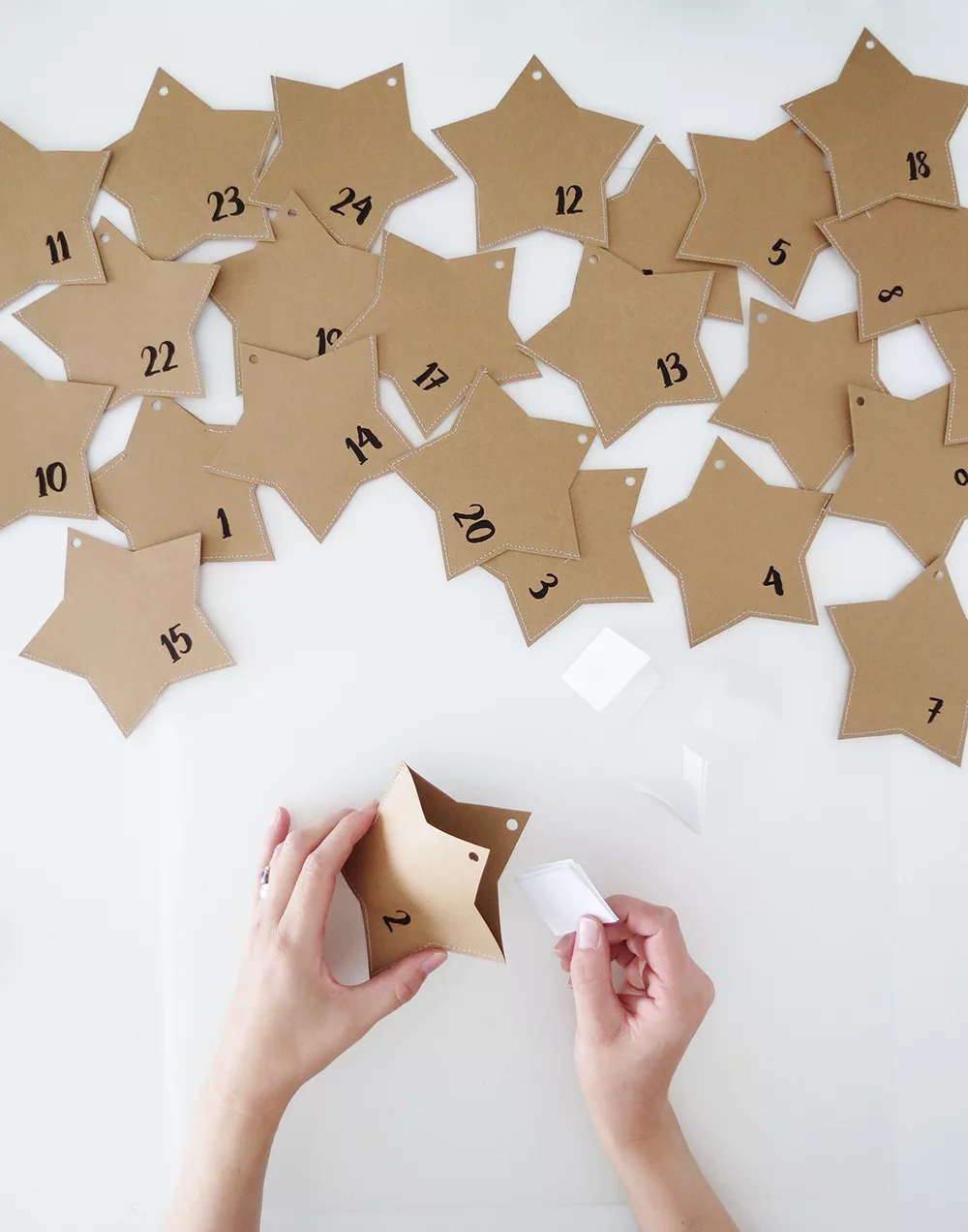 DIY Paper Star Advent Calendar