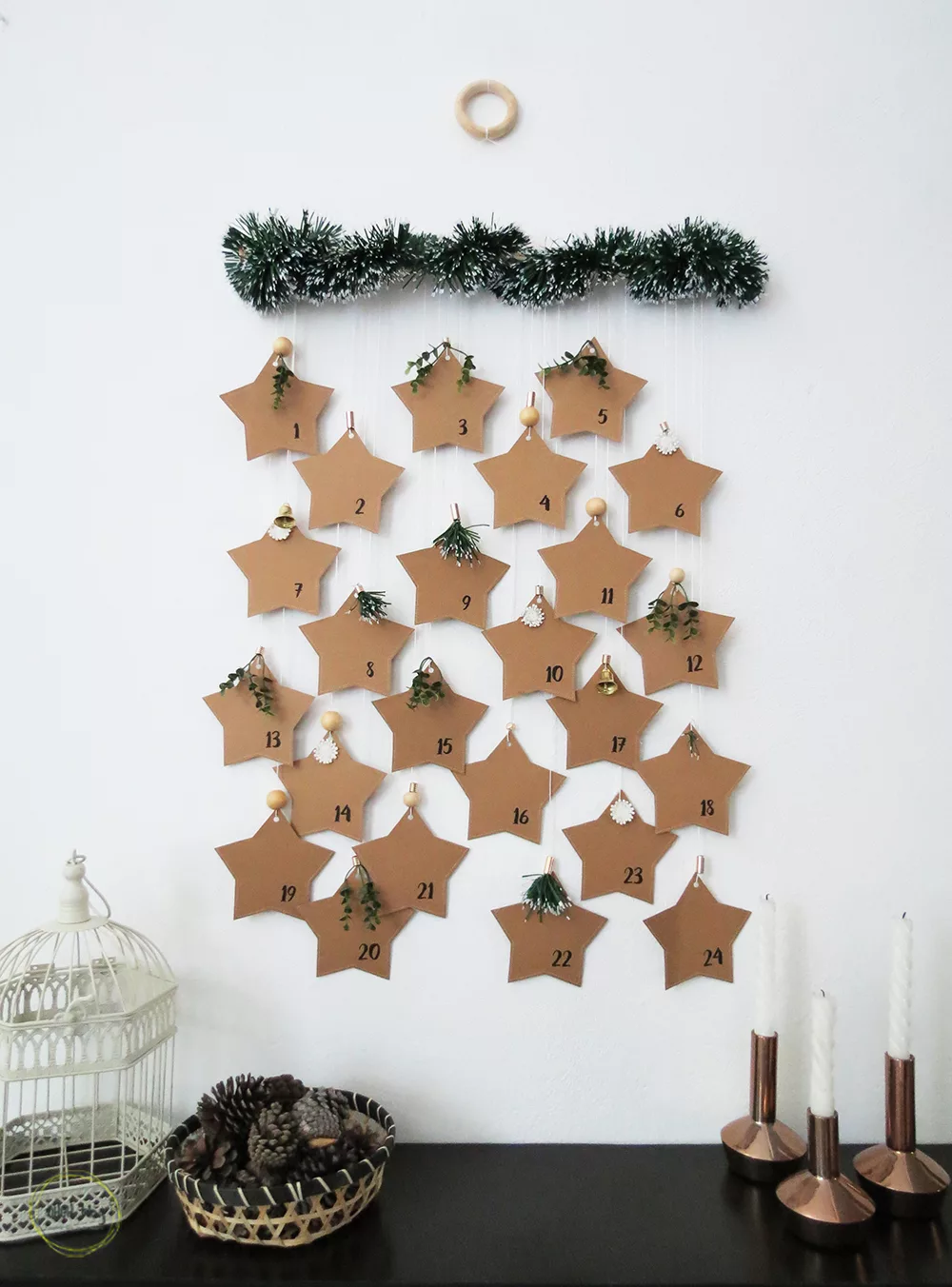 DIY Paper Star Advent Calendar