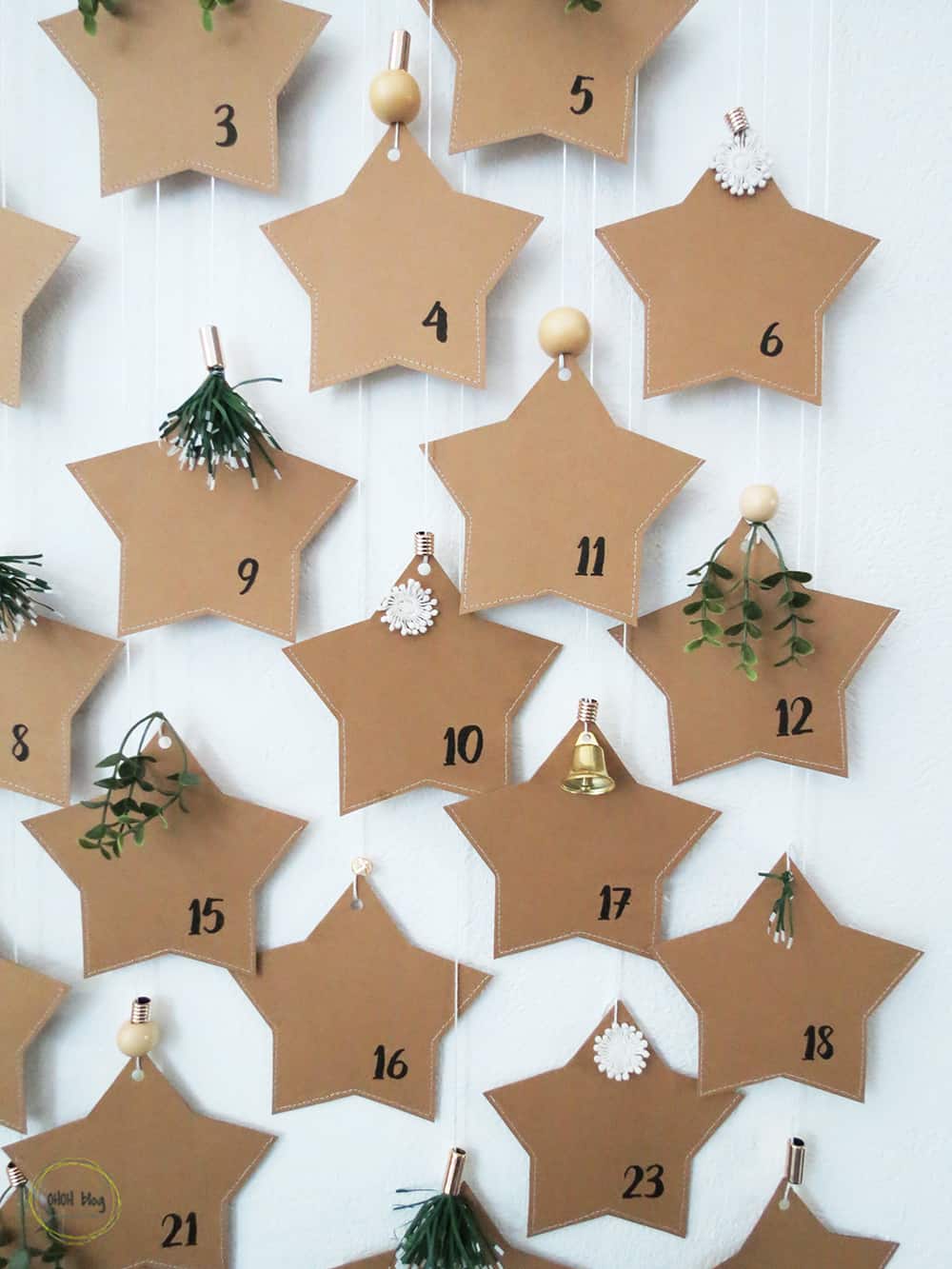 DIY Paper Star Advent Calendar