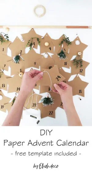 DIY paper advent calendar - Free template