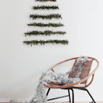 mininal branches as space saving Christmas tree 