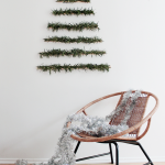 mininal branches as space saving Christmas tree 