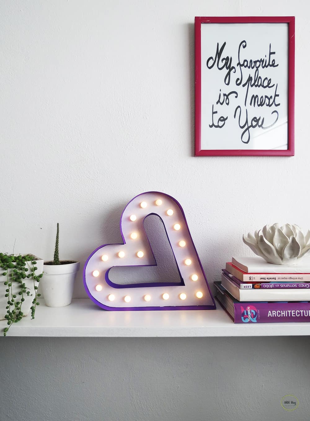 diy heart marquee sign