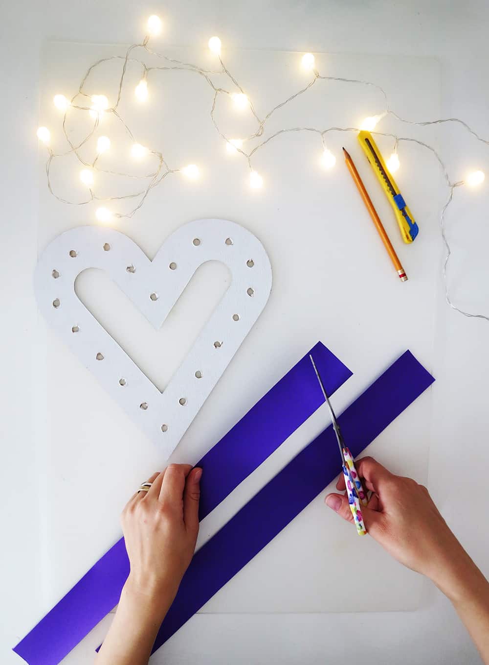 cutting paper diy marquee sign