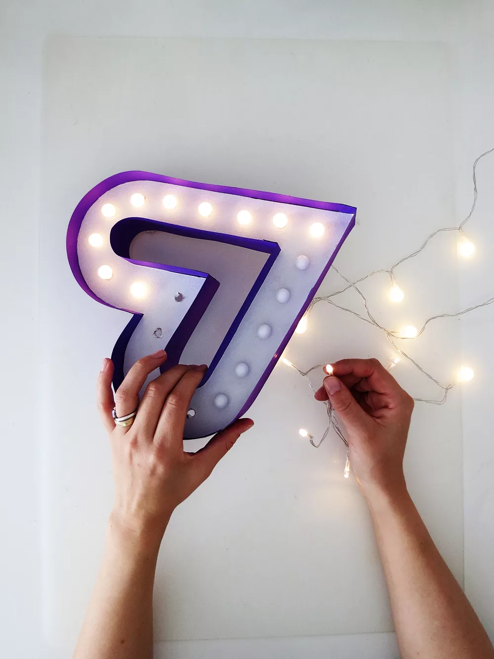 lighting up marquee sign