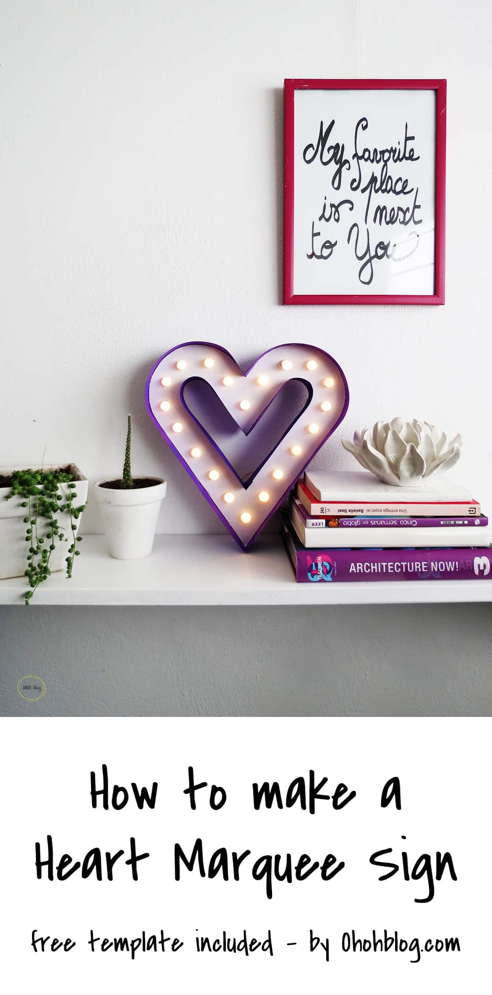 make a heart marquee sign