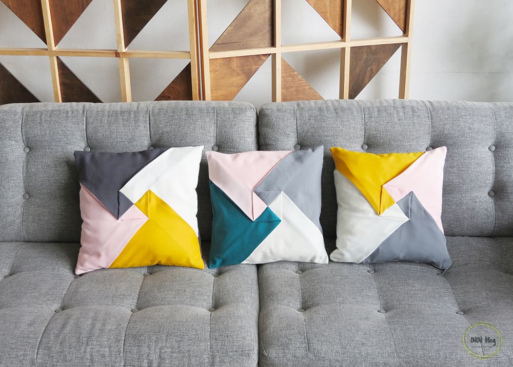 origami pillow cover