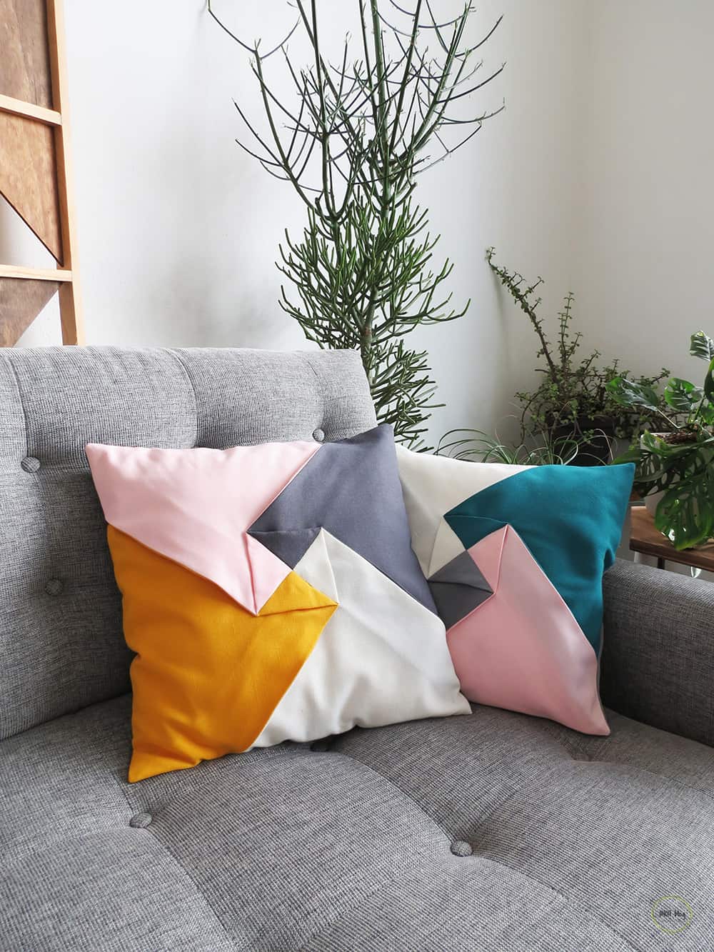 color block cushion cover