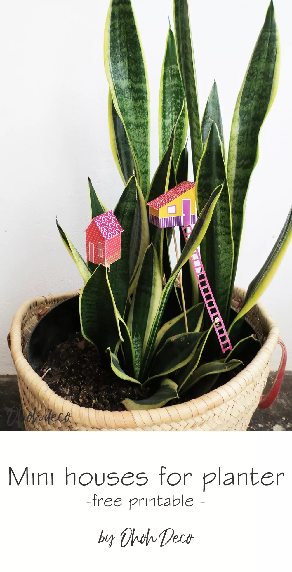 free house printable to decorate your planters