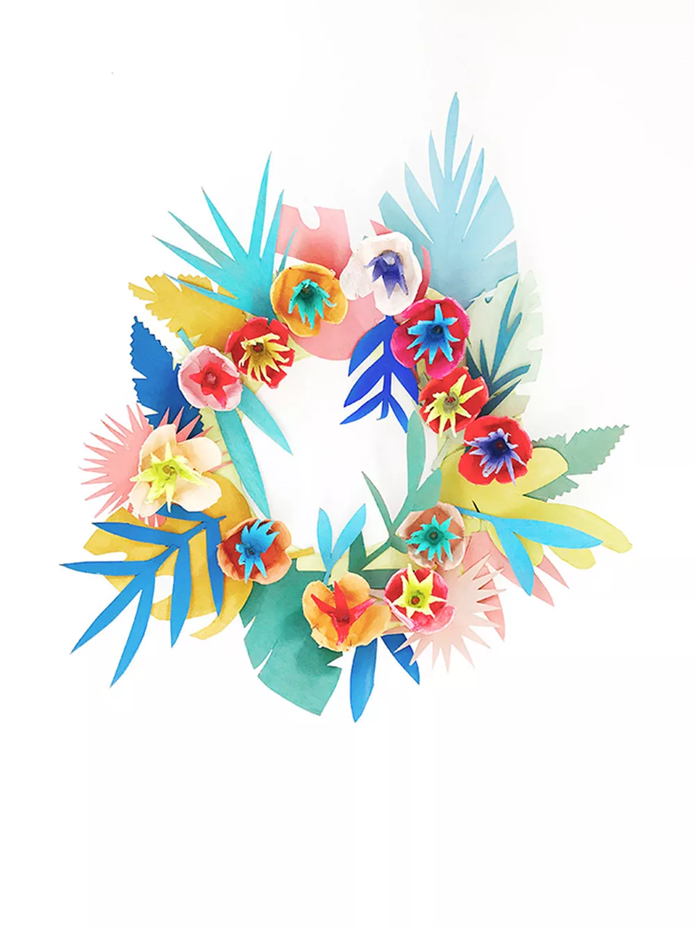 tropical wreath diy