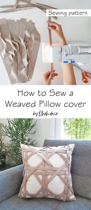 sew weaved pillow cover