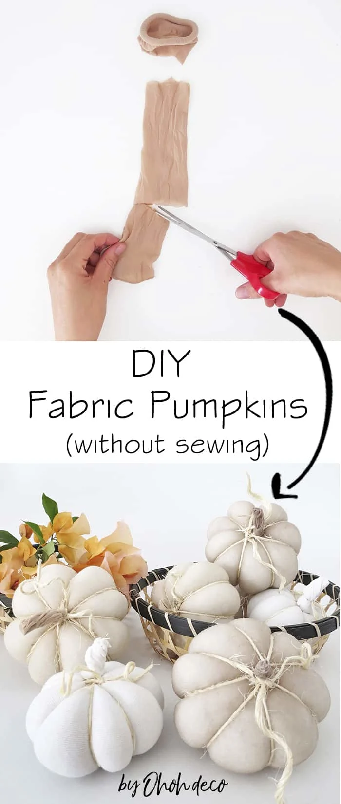 how to make fabric pumpkins without sewing