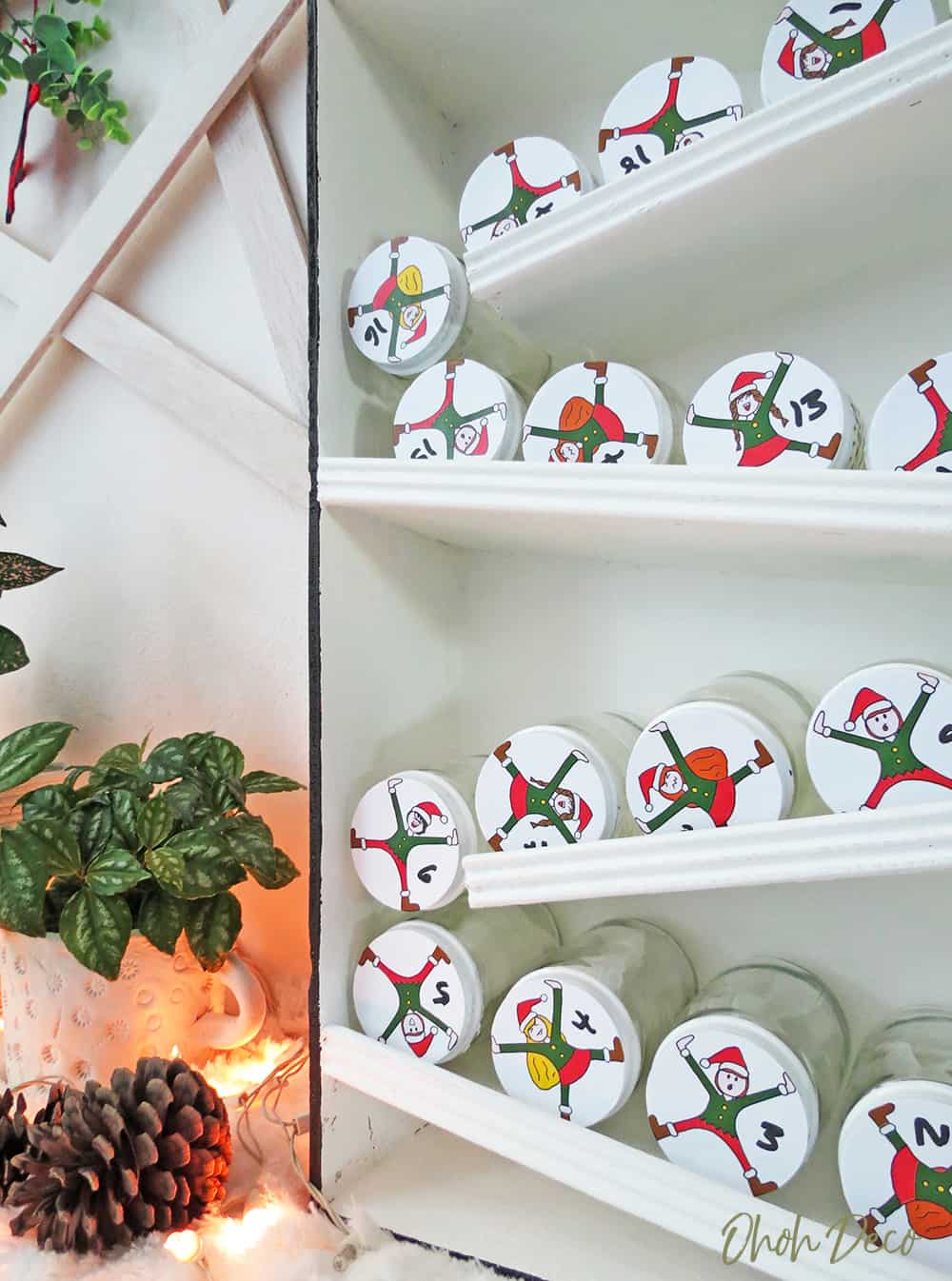 DIY Elves advent calendar