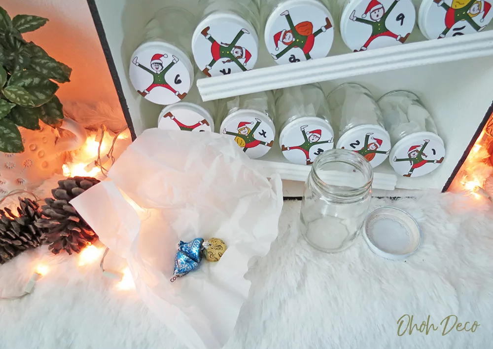 DIY Elves advent calendar