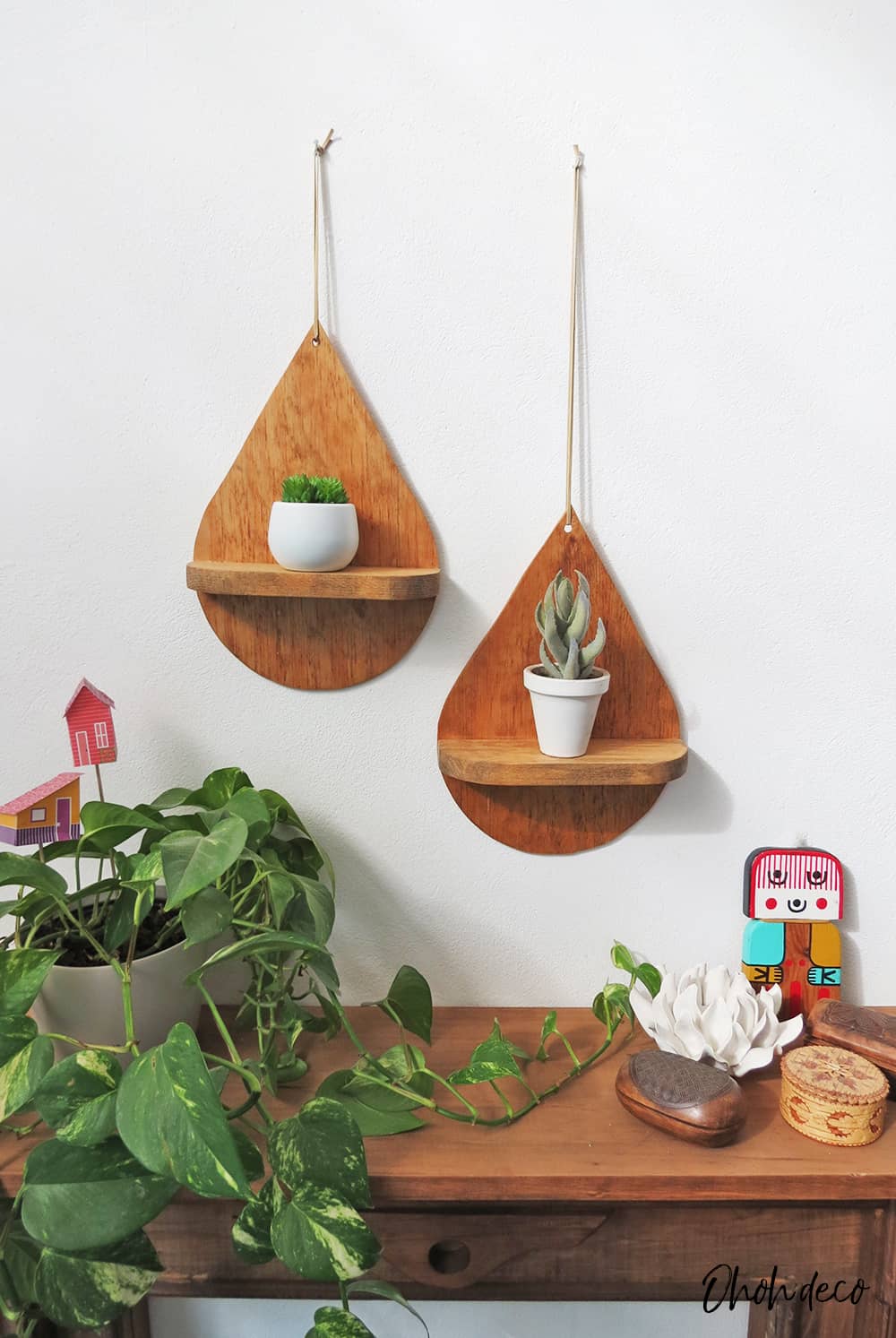 diy drop shape shelf