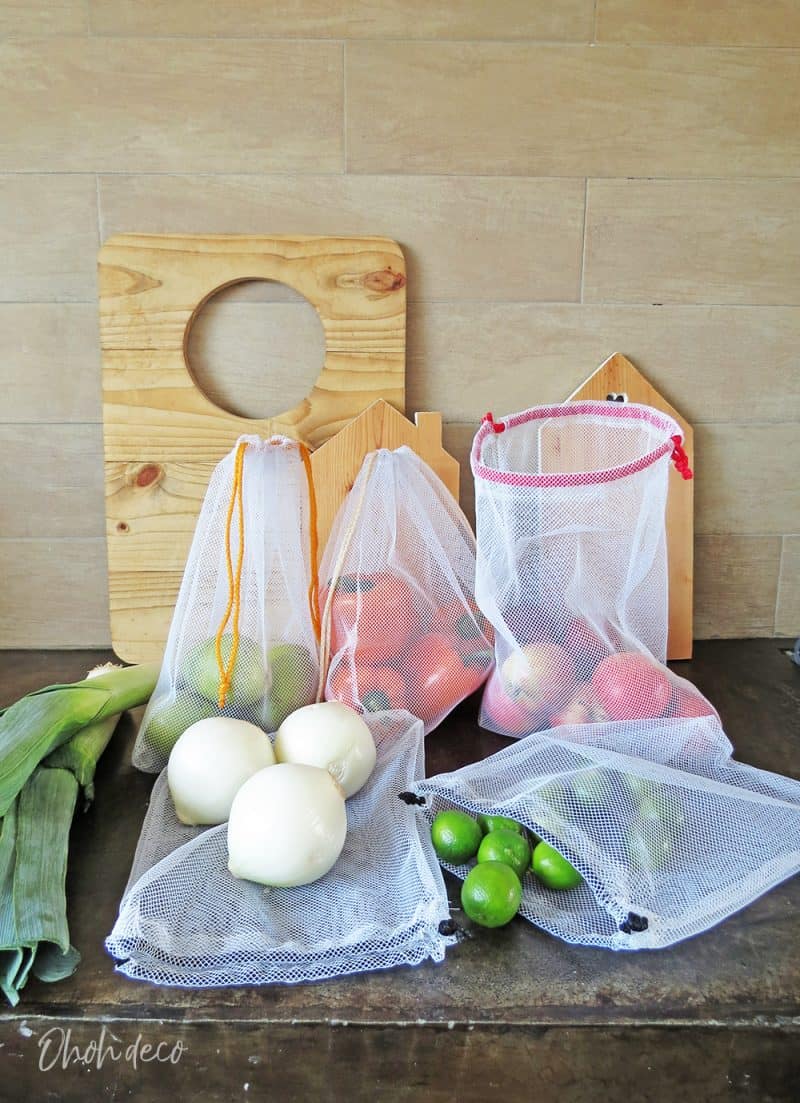 How to sew reusable fabric bags for fruits and vegetables