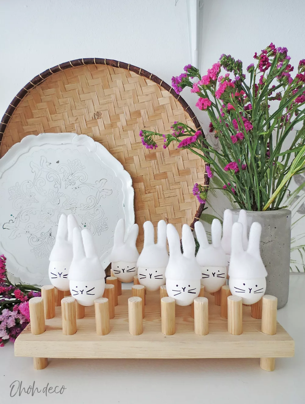 DIY Easter bunny eggs decoration