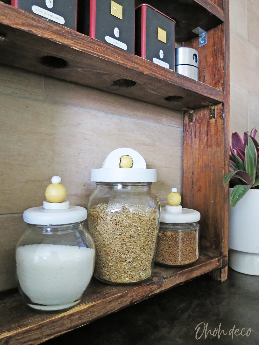 Easy DIY: Upcycled Glass Jars for Bathroom Storage - Her Happy Home