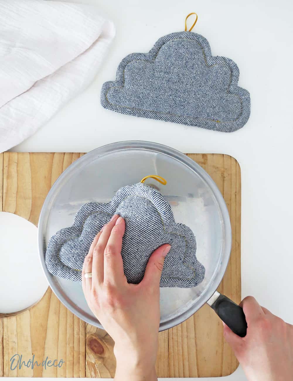 sewing tutorial cloud pot holder