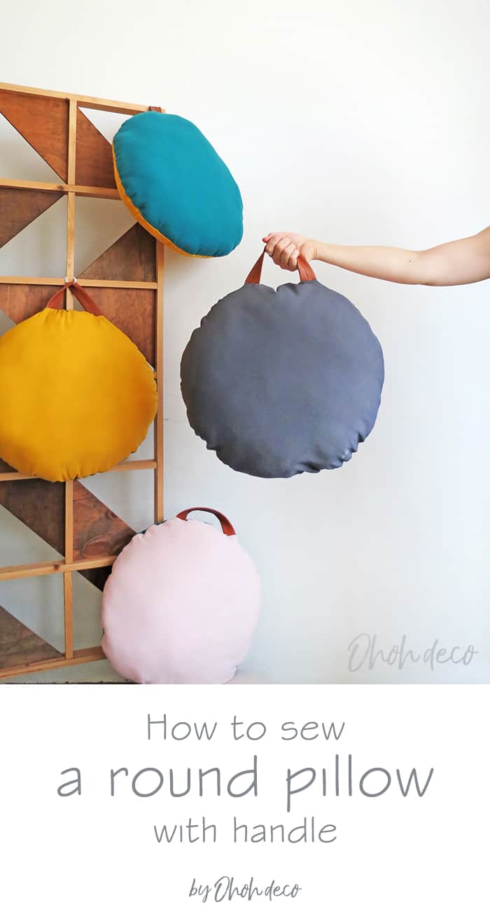 How to sew a round pillow