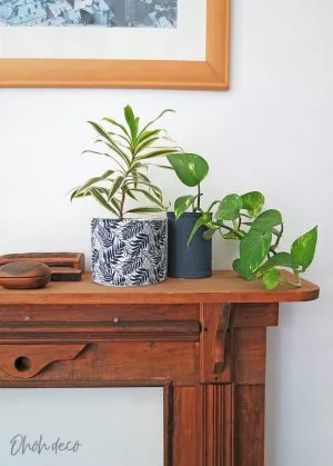 recycled tin can planters