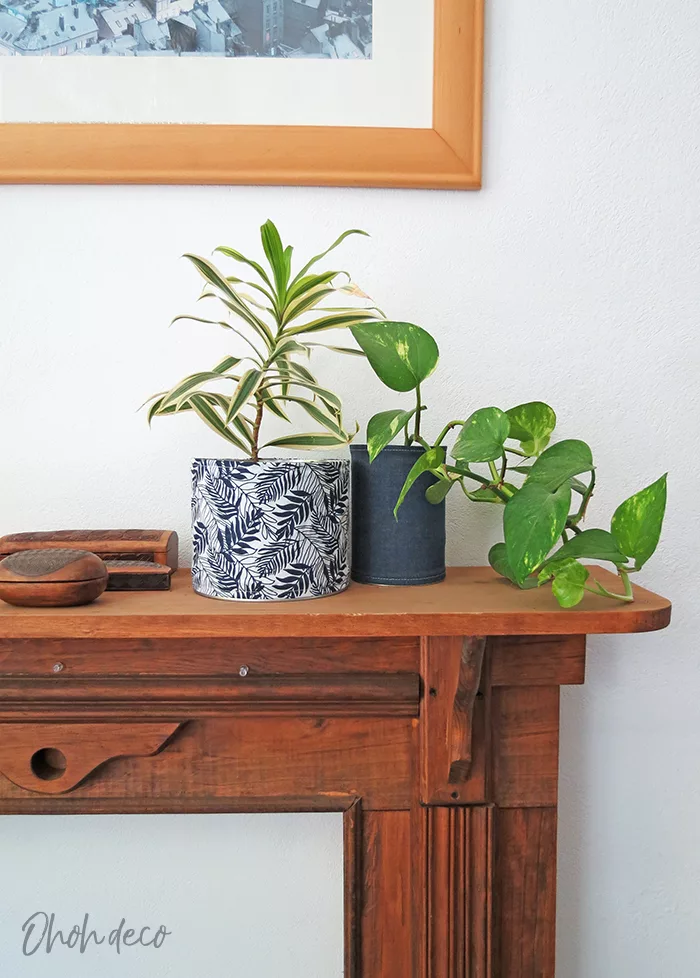 recycled tin can planters