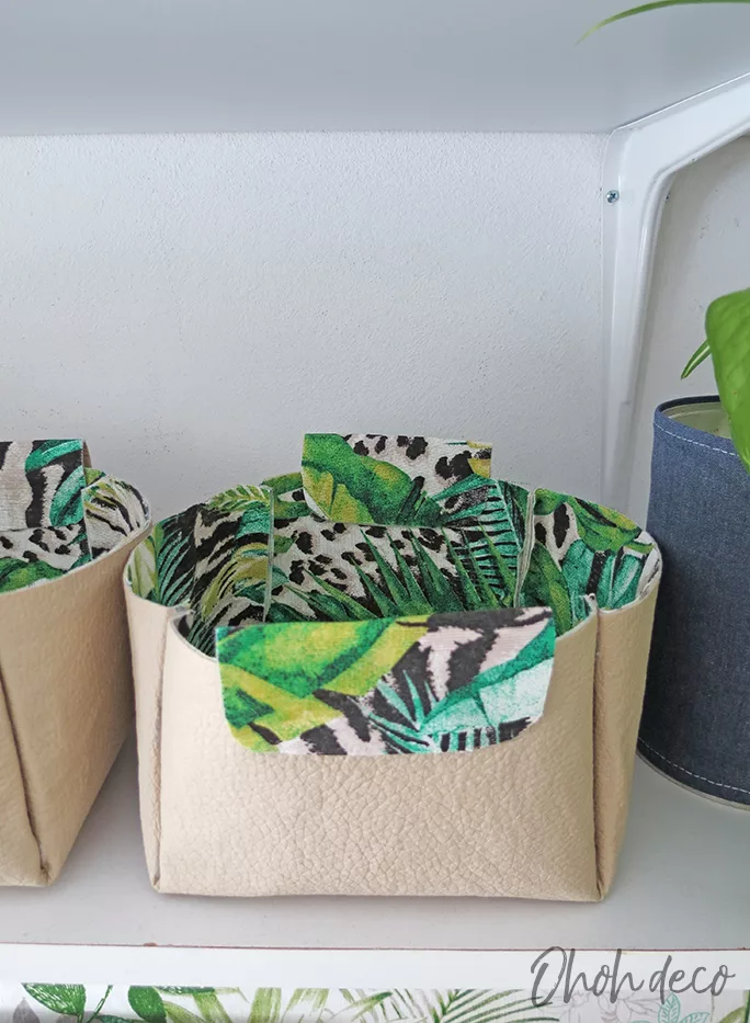 DIY no sew Fabric Basket