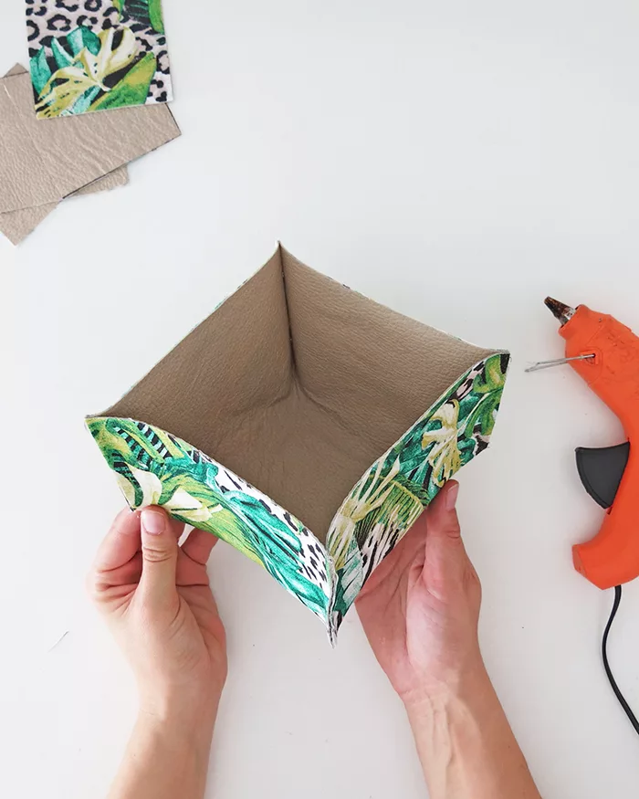 DIY no sew Fabric Basket