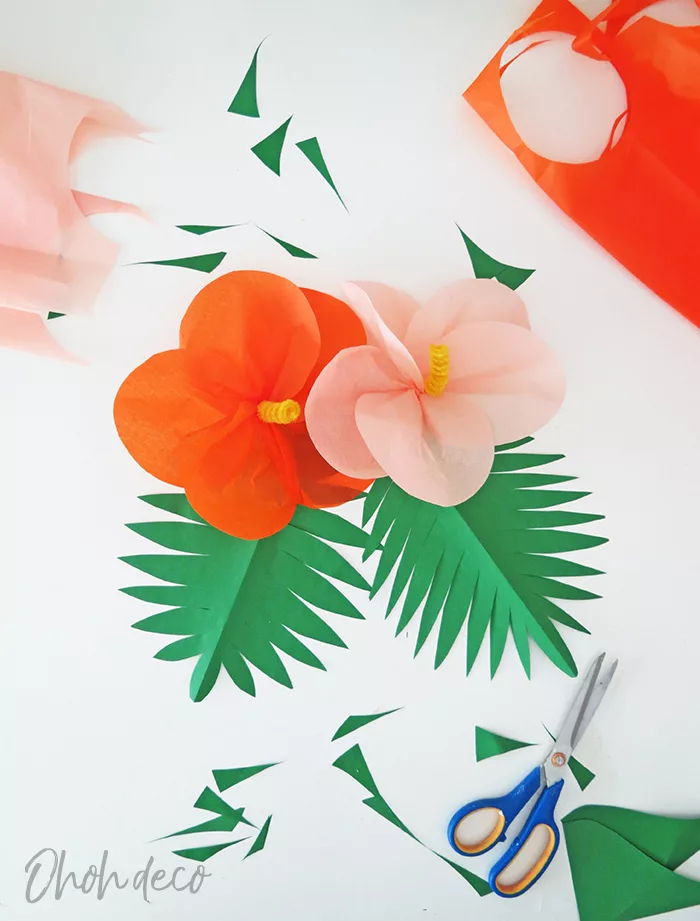 How to make tropical paper flowers