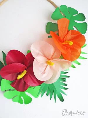 How to make tropical paper flowers