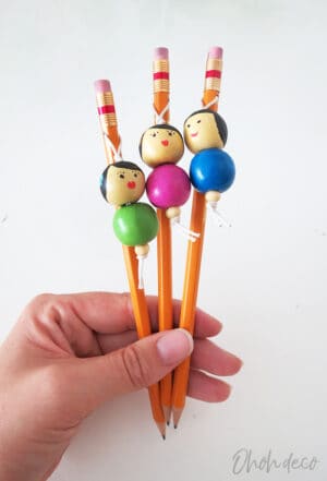 DIY beads dolls pencil toppers