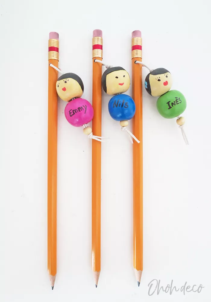 DIY beads dolls pencil toppers