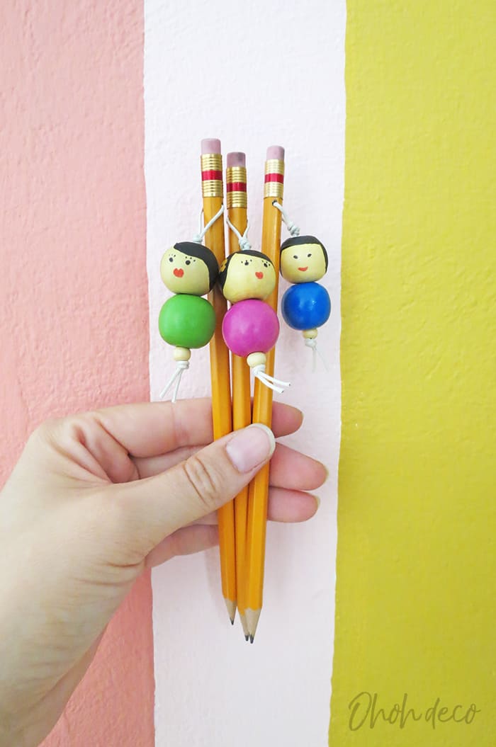 DIY beads dolls pencil toppers