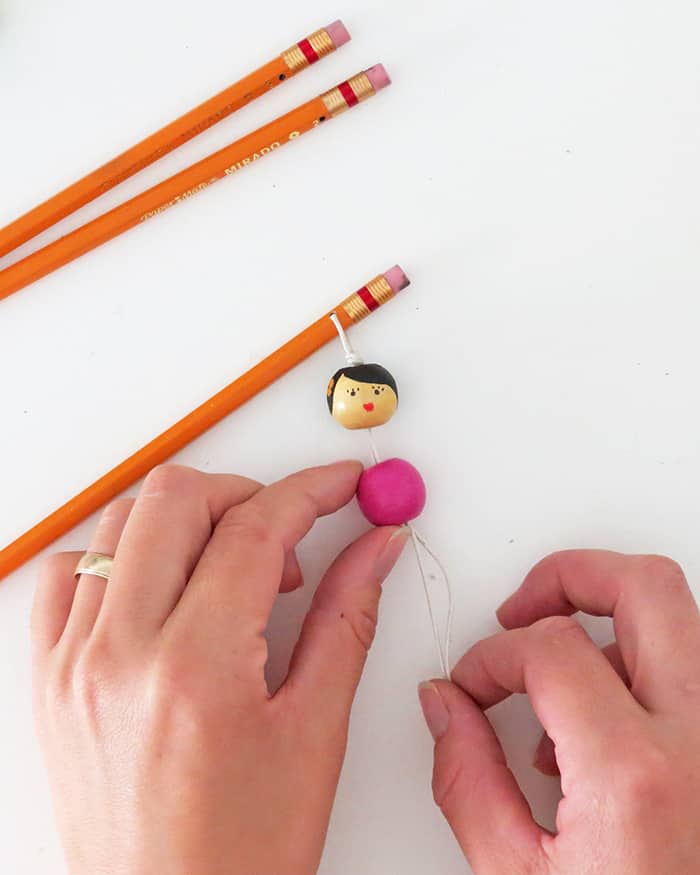 DIY beads dolls pencil toppers