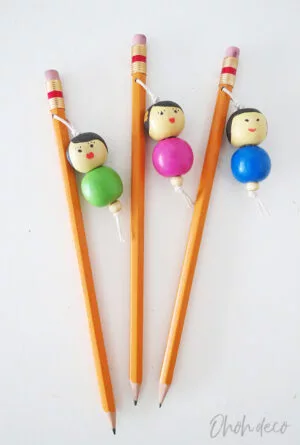 DIY beads dolls pencil toppers