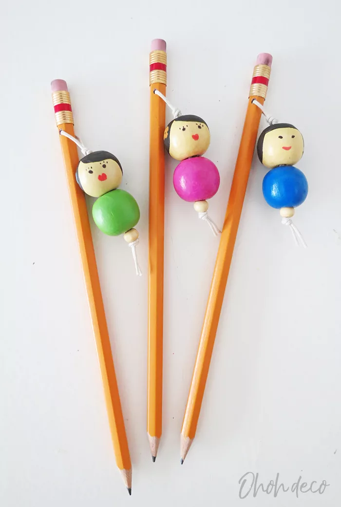 DIY beads dolls pencil toppers