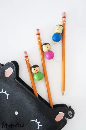 DIY beads dolls pencil toppers