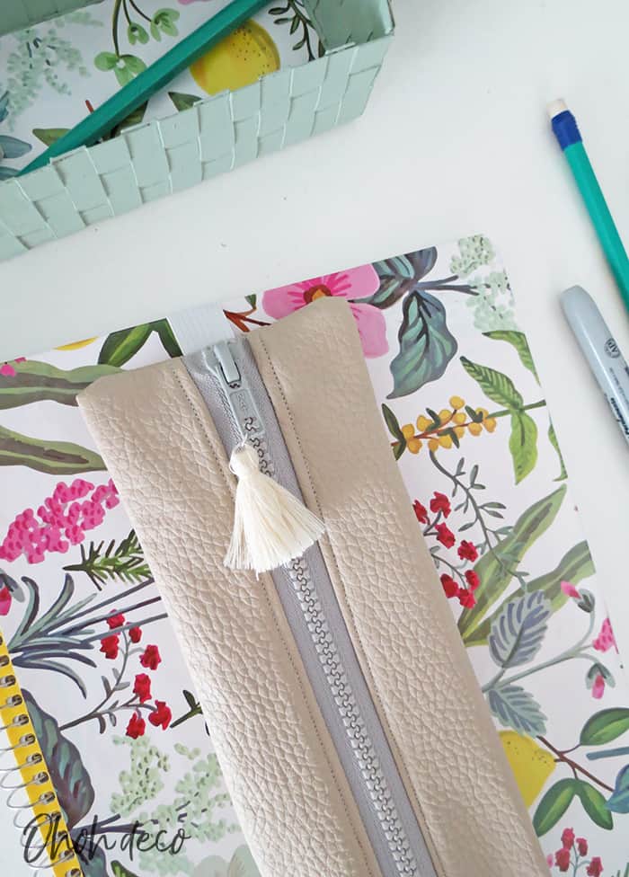 How to sew a leather pencil case