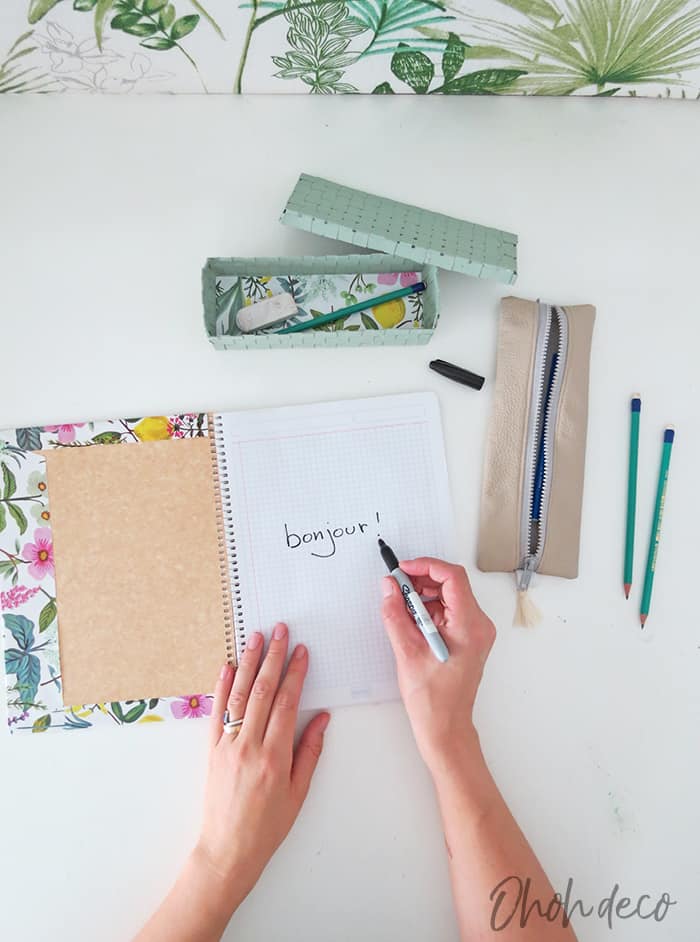 How to sew a leather pencil case