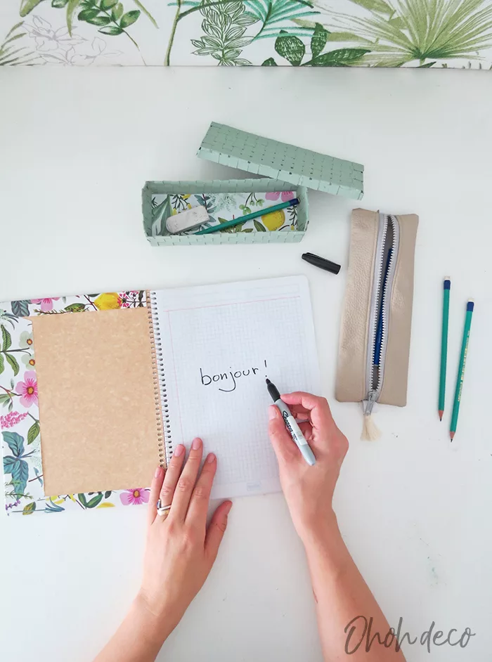 How to sew a leather pencil case