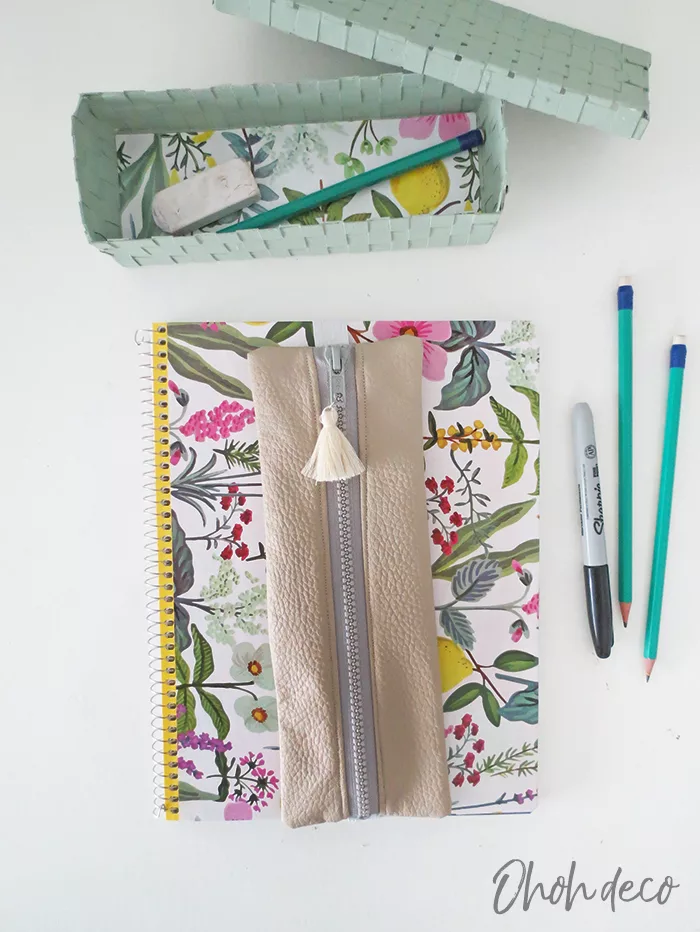 How to sew a leather pencil case