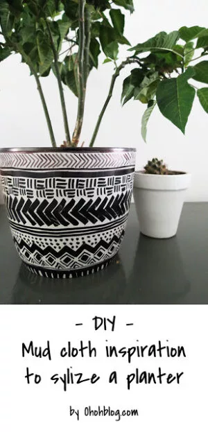 mud cloth planter