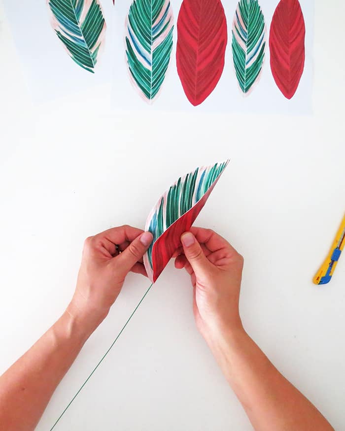 how to make diy paper plant give the leaf shape